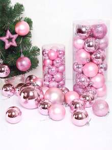 24个3厘米圣诞球套装，圣诞装饰球，圣诞树装饰，适用于婚礼、生日派对、节日装饰、圣诞派对、圣诞氛围装饰道具、圣诞装饰品、圣诞礼物、圣诞装饰、房间装饰、家居装饰、圣诞装饰品、家居圣诞礼物、圣诞装饰 - 彩色 - 查看 8
