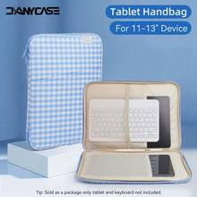 11-14inch Tablet Sleeve Bag Simple Checkered Pattern Shockproof Pouch Multi Pockets Compatible With Ipad 10-13" Air Pro 13.3" Laptop Bag Laptop Case Laptop Sleeve Laptop Cover For Travel Waterproof Portable For Men Laptop Bags