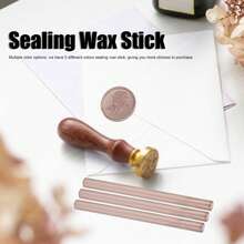 10 barras de lacre Cómodas barras de lacre flexibles y sin humo para sobres, tarjetas y manuscritos. Color champán dorado. - Dorado - Ver 2