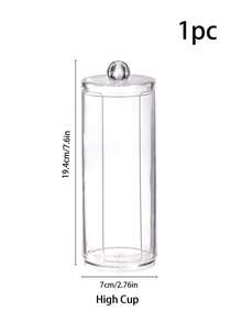 Hộp đựng bông tẩy trang 1/2/3 chiếc, hộp phân phối bông tẩy trang, hộp đựng bông tẩy trang có nắp, hộp đựng đồ trang điểm trong suốt, hộp đựng bông tẩy trang tròn dùng trong phòng tắm. - Trong sáng - Xem 16