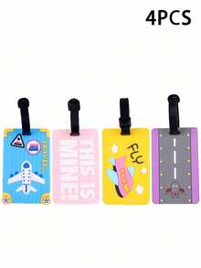 Nueva etiqueta de equipaje de PVC suave y de goma para escribir el nombre, identificación logística y tarjeta de embarque, soporte para tarjetas de identificación, colgante de regalo de Navidad para viajes, vacaciones con tarjetas de identificación portátiles