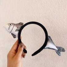 1pc/2pcs Cute Carrot & Salted Fish Cartoon Headband, Korean Style Creative Funny Headwear, Fashion Versatile Hair Hoop, Hair Band, Hairband For Women