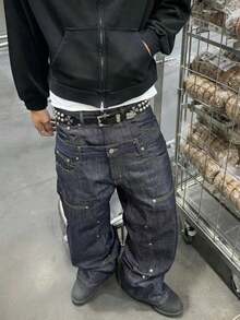 Men Jeans - Xanh cổ điển - Xem 3