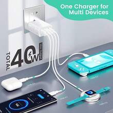 Bộ sạc nhanh USB-C 4 cổng này có hai cổng USB-C PD và một cổng sạc nhanh USB-A QC3.0, với thiết kế phích cắm kiểu Úc, phù hợp với 17/16/15/14/13/12, máy tính bảng, Galaxy S20 Plus và các thiết bị Android khác. - Xem 7