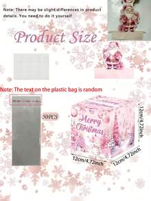 51pcs/1box Christmas Theme Cash Box,Fun Pull Money Box Cash, Box With Transparent Bags For Thanksgiving, Christmas Celebrations,Christmas,Perfect Holiday Party Accessory,Gift Boxes,Christmas Box,Funny Gifts,Christmas Gift Box