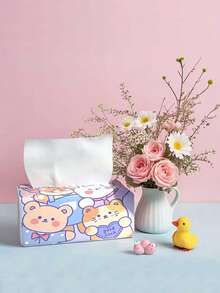 4 Packs Cartoon Cute Tissue Paper, Bulk Student Facial Tissues, Practical Household Napkins For Graduation Party, Halloween, Christmas, Camping, Outdoor, Office, Kitchen, Bathroom, Home, School, Dorm, Suitable For Men And Women - Cute Tissues - View 2