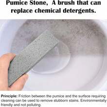 强力浮石清洁石，适用于浴室、厨房和泳池——轻松去除硬水渍、铁锈、水垢和污垢——形状设计便于清洁狭窄角落——是清洁马桶、水龙头、水槽、浴缸、淋浴喷头和瓷砖的理想之选，深度清洁工具 - 彩色 - 查看 6