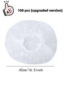 100 件一次性弹性食品罩 - 可拉伸保鲜膜，适用于碗、盘子、鞋子和淋浴喷头 - 多用途防尘防水厨房储存膜