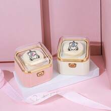 1件创意惊喜盒，旋转蛋糕蜡烛首饰包装盒，戒指项链自动旋转礼盒，生日/情人节礼物包装 - 小熊首飾盒 - 查看 11