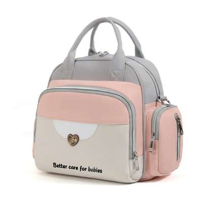1 件时尚妈妈背包尿布包，大容量孕妇背包，便携式旅行妈咪包，多功能尿布包