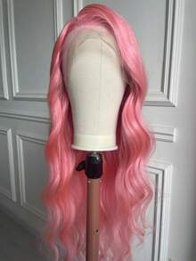 Pink 13X4 HD Lace Front Wigs Human Hair 250 Density Body Wave Glueless Wigs Human Hair Pre Plucked With Baby Hair Brazilian Water Wave Human Hair Wig For Women Swiss HD Natural Looking - 粉色 - 查看 2