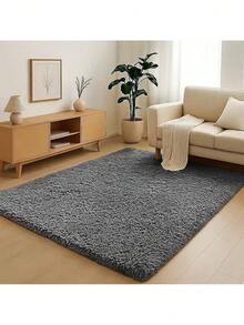 Luxury Soft Shaggy Living Room Rug 2.00 X 1.50 High Standard Bedroom Office - 灰色 - 查看 3