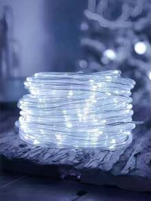 1 Piece Of Colorful LED Tube Light, A Home Decoration Solar Tube Light, Available With 50/100/200/300 Bulbs, With Options For Warm Color/Multicolor/White/Blue, And Various Styles To Choose From. Fun Outdoor Garden Party Decorative Light With 8 Flashing Modes, Solar Powered, Rainproof, And Wire-Free. Luxury Outdoor Camping Decorative Light - Multicolor - View 20