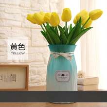 3pcs Artificial Tulip Flowers Decor, Home Decoration Accessories, Living Room & Bedroom Ornament - Hot Pink - View 39