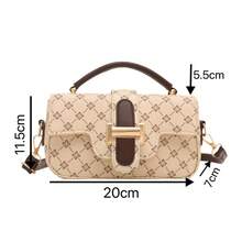 Bolso Bandolera Hombro Para Mujer Con Estampado Retro Moda bandolera hombro para mujer con estampado retro moda diseño unico estampado vintage resistente materiales faciles de limpiar correa ajustable ideal para diario fiestas y regalo moda - Marrón - Ver 12