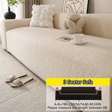 1pc Minimalist Patterned Sofa Cover, Stain-Resistant, Anti- Sofa Cushion Slipcover For All Seasons, Machine Washable & Hand Washable, No Fading, Elastic Sofa Cover