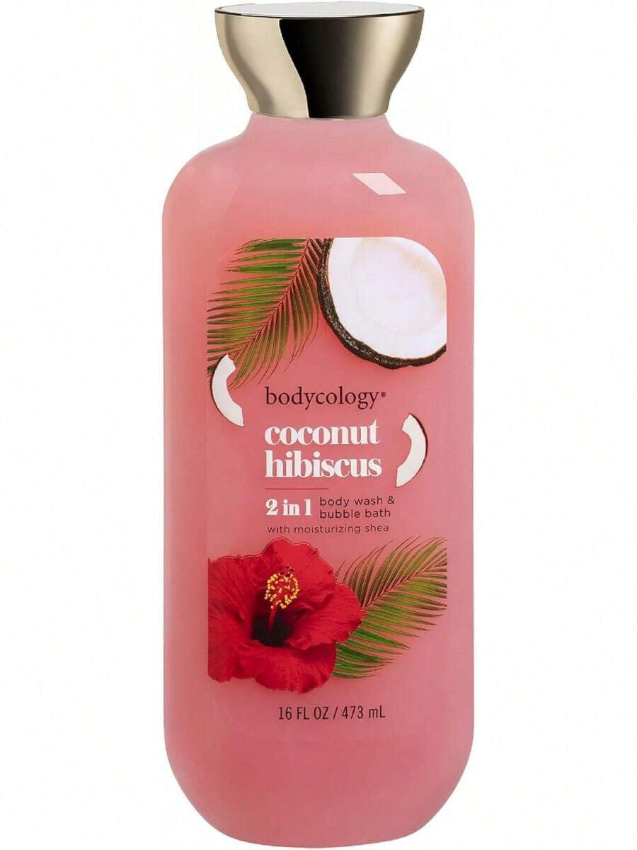 Bodycology Gel de Ducha y Baño de Espuma 2 en 1, Coco e Hibisco, 16 fl oz - 1 - Ver 1