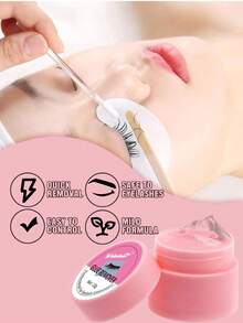 Waloshow 10克香氛睫毛胶卸妆液 - 快速、温和、不含酒精的凝胶状胶水溶剂，配有清洁垫和涂抹刷，可安全卸除睫毛嫁接。 - 彩色 - 查看 4