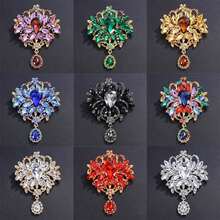 1pc Elegant Vintage Style Brooch Pin Women, 9 Colors Available, Suitable Coat, Party, Anniversary, - Phong cách cung điện - Xem 1