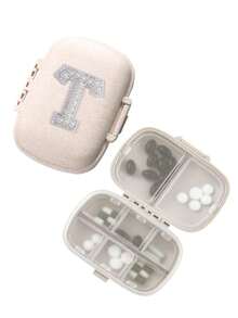 1pc Portable Dual Layer 8 Slot Pill Box, Mini Compact Pill Organizer - Pill Case Tablet Storage Container, Weekly Pill Box, Medication Dispenser - Multicolor - View 15