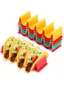 1/6个装多色玉米饼架,PP塑料材质,波浪形设计,每个可放4个玉米饼,可放入洗碗机清洗,经久耐用且节省空间,适用于派对和家庭使用,是返校季、派对和节日必备品、夏季必备品、婚礼装饰、圣诞节装饰、生日装饰、生日礼物、圣诞餐桌装饰、圣诞庆祝活动和节日装饰的理想之选。 - 彩色 - 查看 4