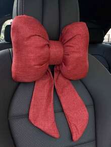 1pc Cute Bow Car Neck Pillow, Soft & Comfortable Headrest For Neck & Head Support, Suitable For All Seasons Car Seat Headrest Accessory - Multicolor - View 13