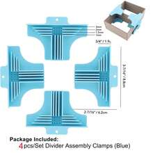 Juego de abrazaderas de ensamblaje de esquinas/divisores para hacer cajas de regalo, guía de cubiertas de libros, manualidades de encuadernación de libros, artesanía de cartón prensado DIY - Multicolor - Ver 17