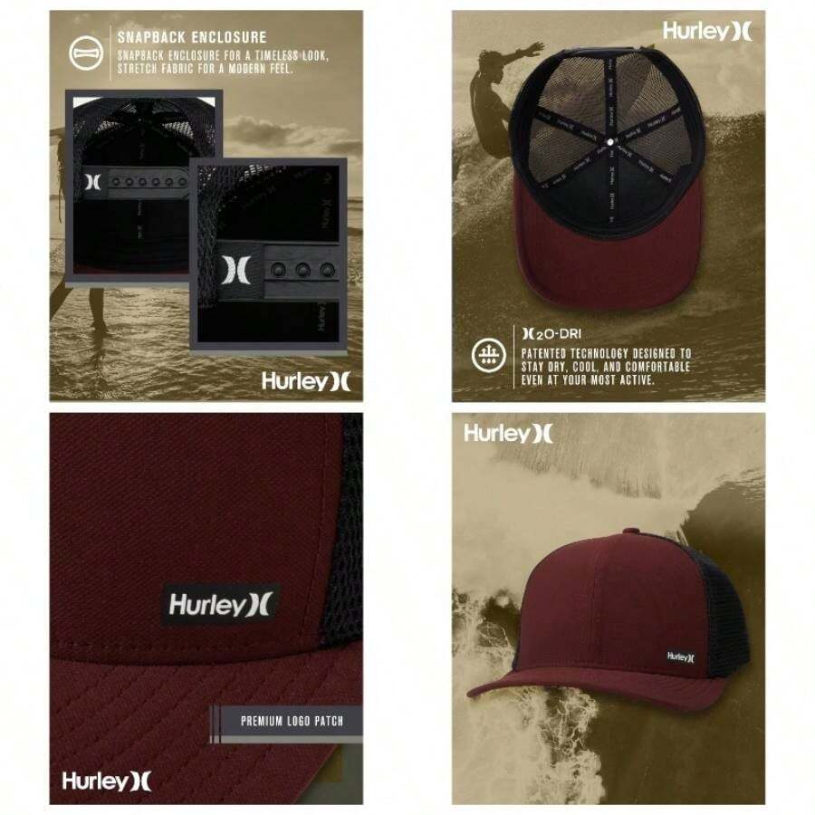 Utilidad Tapa para para Hombre - Borgoña/ Negro + Talla Única - Ver 1