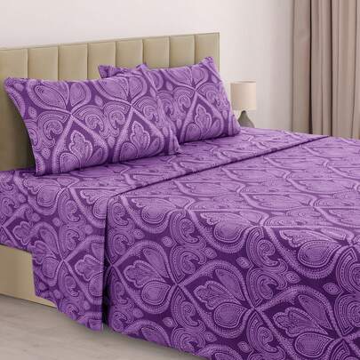 Lux Decor 4-Piece Paisley Bed Sheet Set – Soft Brushed Microfiber Sheets With 16" Deep Pockets – Wrinkle-Resistant Bedding With Pillowcases, Hotel Luxury Quality, All Sizes – Back To School – Graduation Gift – All Sizes Available – Seasonal Home Decor, Aesthetic Bedding, Cozy Bedding, Bedroom Decor, Valentine's Day Bedroom, Spring Bedding Refresh, Guest Room Essentials, Dorm Room Bedding, Premium Bed Linens, Easy Care Sheets, Hypoallergenic Fabric, Year-Round Comfort, Master Bedroom Update, Matching Bedding Set, Hotel Quality Linens, Breathable, Lightweight
