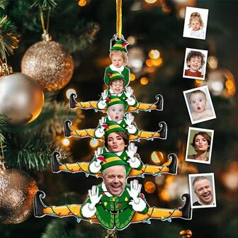 Customized Personalized Couple Funny Spirit Photo Acrylic Decorative Hanging Ornaments Customized Funny Faces For Husband And Wife Valentine's Day, Christmas, Anniversary, Wedding Photo Gifts Christmas Gifts, Christmas Decorations