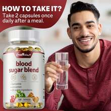 BUPORAI Mezcla De Azúcar En Sangre De 800 Mg: Mantiene Niveles Saludables De Azúcar En Sangre Dentro De Los Límites Normales. Incluye Vitamina D, B12 Y Folato (120 Unidades) - Una botella - Etapa de prueba - Ver 5
