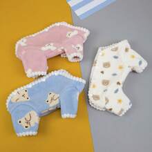1pc Dog Pajamas - Soft And Warm , Available In Multiple Colors, Simple Design, Comfortable Pajamas And Cold Weather Clothing, Dog Pajamas, Funny Pet Clothes, Comfortable Pet Clothes, Pet Lovers, Fashionable Pet Clothes, Durable Pet Clothes, Puppy Dog Clothes, Puppy , Winter Dog , Dog Accessories, Dog Clothes, Dog Stuff, Dog Costume, Dog Supplies, Suitable For Small And Medium Dogs And Cats