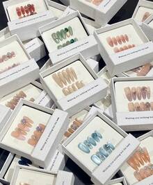 24-Piece Nail Set, All Kinds Of Press-On Nails, Nail Art Supplies - Random Delivery 1 Piece, Halloween Nails,Christmas Nails,Press On Nails (Random Delivery),24 Pcs Pure Handmade Nail Art, Press-On Fake Nails, Almond Shaped Nails, Spring Nails, Summer Nails, Pink Nails, Polka Dot Nails, Full Coverage Nails, Cute Nails, Seasonal Nail Care, Home DIY Nails, Party Nails, Office Nails, Nail Art Supplies, Removable - Nhiều màu - Xem 5