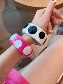 1 pieza Brazalete de resina artístico y exagerado con lunares de colores, adecuado para uso diario, calle, fiesta, banquete, festival de música