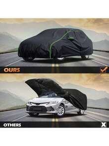 VEKENSEE Cubierta de Coche Impermeable, 530x200x150CM Funda para Coche Exterior Coberturas Completas con Tira Reflectante Cubre Coche Protector de Sol - 1 - Ver 6