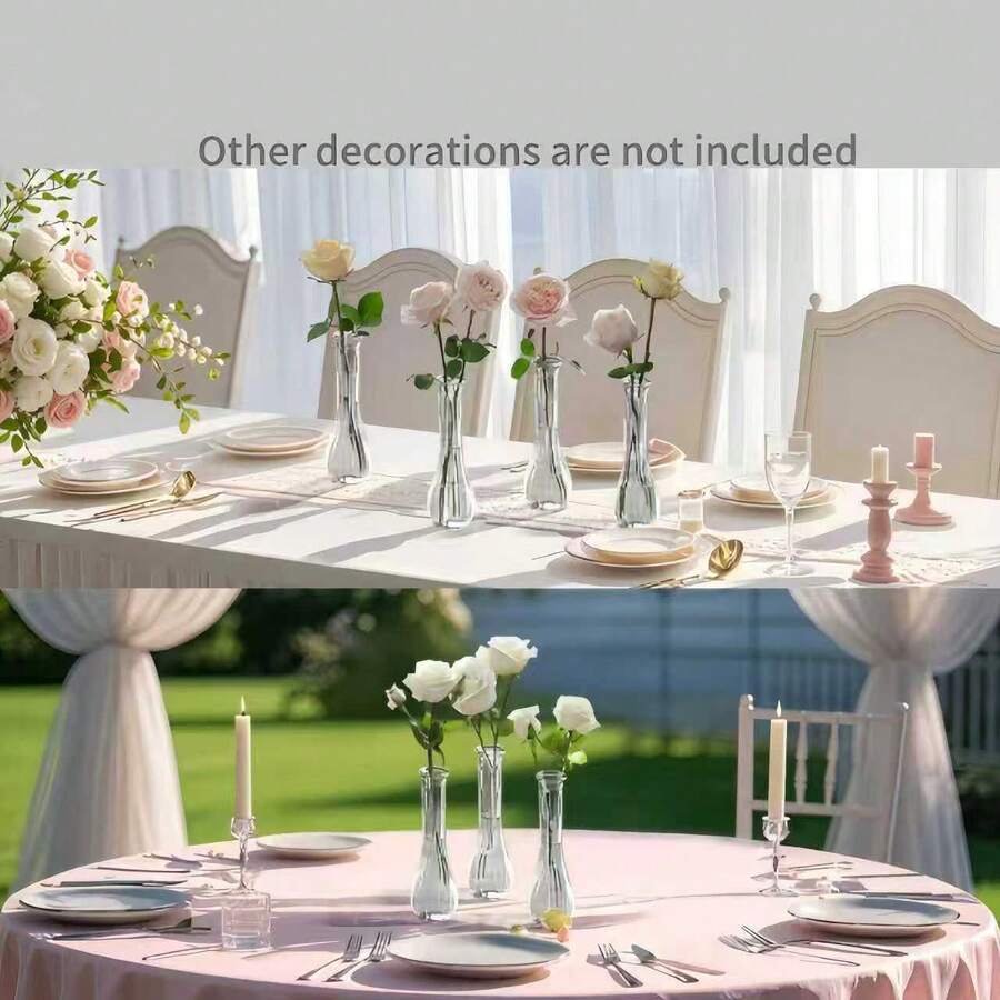 Vaso pequeno de vidro vintage francês com gargalo longo e pequena abertura, vaso de flores hidropônico transparente, item de decoração de mesa, simples e criativo, vaso de vidro transparente, toque sofisticado, vaso de flores rosas, Istyle, item de decoração de arranjo de flores para sala de estar.