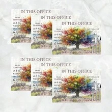 1 件/4 件/6 件亚麻餐垫，印有激励团队精神的图案，适合餐桌、四季装饰、现代可洗桌垫、家居装饰、杯垫、厨房餐垫、室内/室外派对装饰、理想礼物 - 彩色 - 查看 12