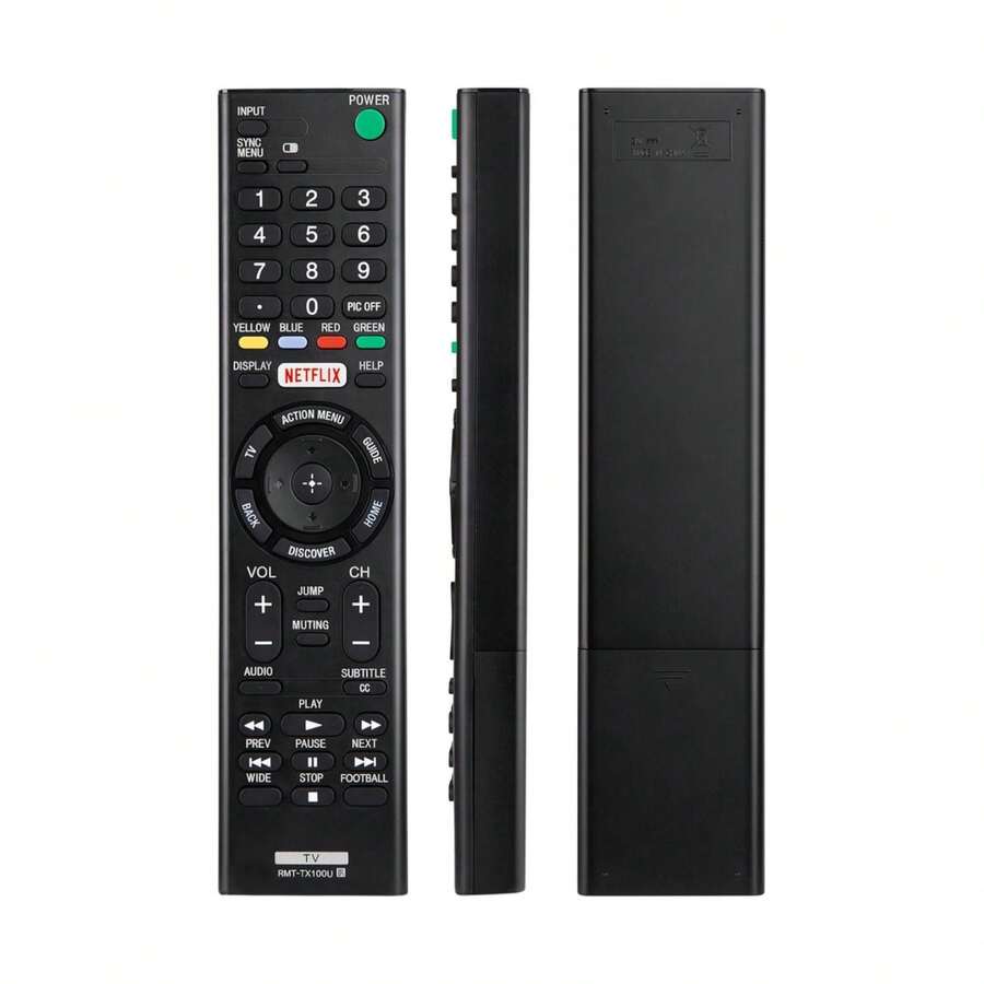 通用电视遥控器替换件，兼容索尼 Bravia 智能液晶 LED 高清电视 RMT-TX100U - 黑色 - 查看 1