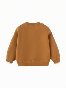 Balabala 汤姆和杰瑞小男孩叠层卫衣，2025秋冬系列，可爱又保暖的卫衣 - 咖啡 - 查看 2