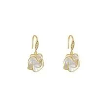 Camellia Flower Earrings For Women, Niche Design, High-End Feel, 2025 Hot-Selling Versatile Elegant Personality Stud Earrings - 白色0211 - 查看 5