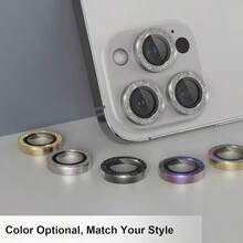 1 set folie protectoare lucioasă pentru lentilă cameră, compatibilă cu 17/16/15/14/13/12/11 Pro Max Plus 17 Air Series, rezistentă la zgârieturi 9H, instalare ușoară, accesoriu modern pentru telefon