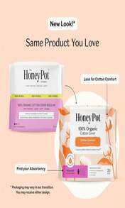 The Honey Pot Company - Non-Herbal Everyday Panty Liners For Women - Organic Cotton Cover &Amp; Ultra-Absorbent Pulp Core - Sanitary Pads - Feminine Care - 30 Ct - ColorC - 查看 2