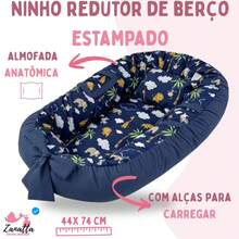Ninho Redutor de Berço Para Bebe Menino Menina Enxoval Rosa Azul