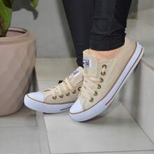 Women's Retro Sneakers – Comfort, Style And Grip With Rubber Sole - 米色 - 查看 4
