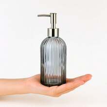 Blue Glass Liquid Dispenser 420ml Bathroom Sink Hygiene Soap Alcohol - Trong suốt - Xem 3