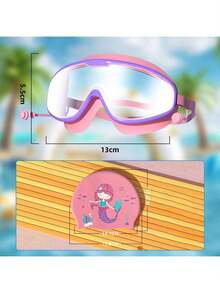 Gafas de Natación Juveniles, Antivaho 400, Lentes Grandes Ajustables para Niños y Adolescentes, Silicona Suave Impermeable, Para uso en interiores y exteriores - Azul - Ver 8