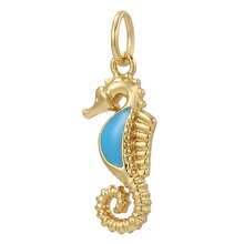 1pc Enamel Seahorse Copper Pendant, Personalized , Handmade DIY Necklace, Bracelet, Phone Charm Pendant, Suitable For Thanksgiving Wear Or Gift - Yellow Gold - View 6