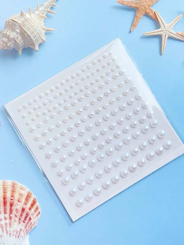 1650颗自粘珍珠贴纸，4种尺寸，乳白色珍珠饰品，可用于美甲、面部、身体、头发、手机装饰，以及舞台妆容，尺寸分别为0.12英寸/0.16英寸/0.20英寸/0.24英寸。装饰珠子
