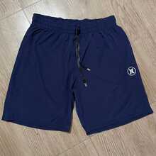 Hurley Men's Athletic Shorts, Regular Fit, Drawstring, Pocket, Sports - Bộ 2 Quần short đen và xanh navy - Xem 2