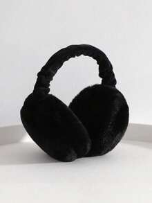 儿童男女通用纯色耳套 - 柔软毛绒耳罩，可折叠耳套，舒适防寒耳套，适合冬季户外冬季配件 - 漢堡耳罩 - 查看 13